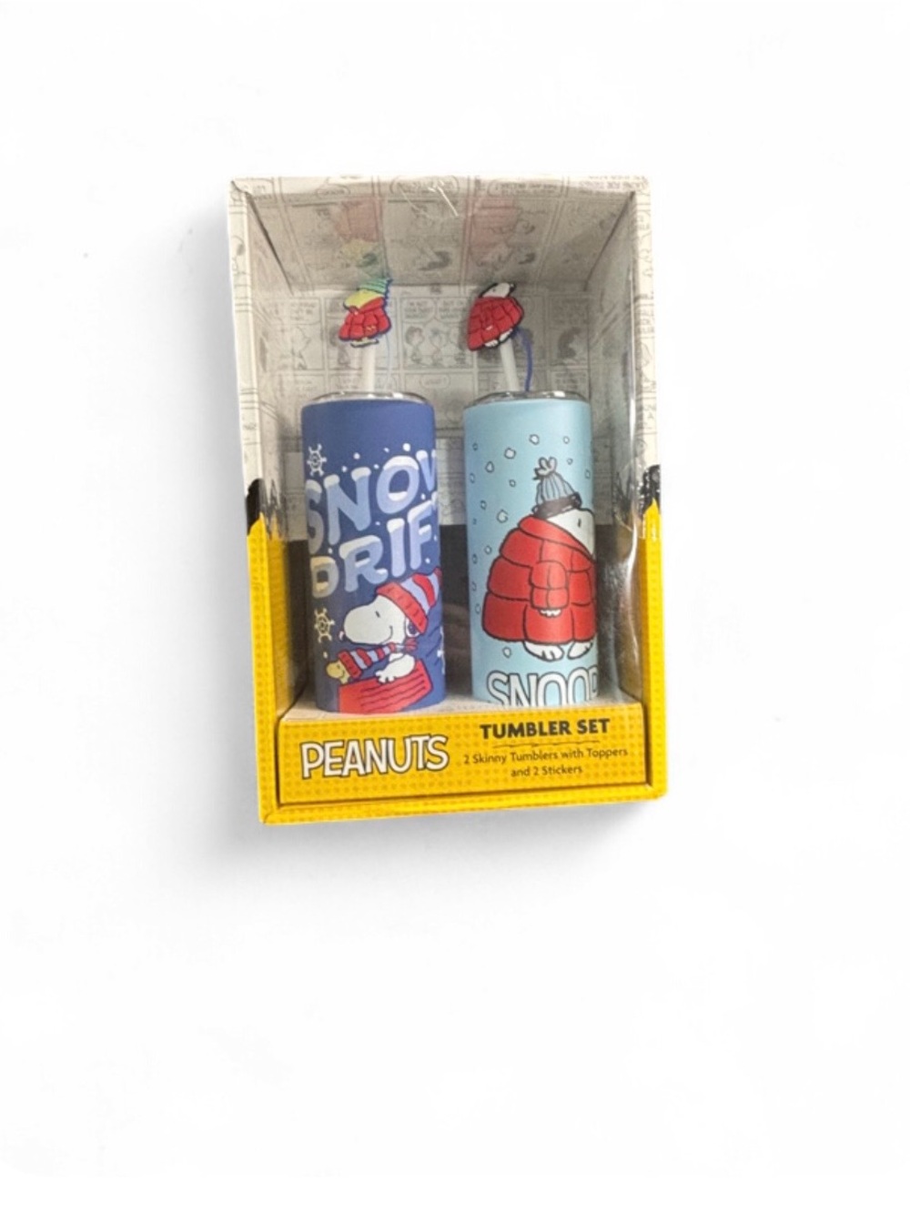 Peanuts Skinny Tumbler Set - Navy & Light Blue